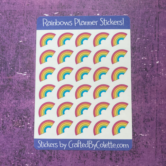 Rainbows Planner Stickers Sheet