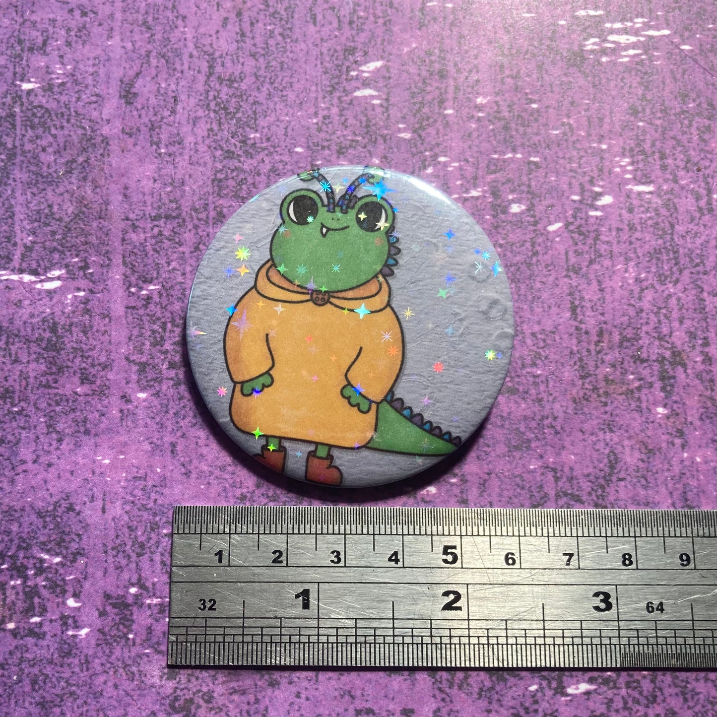 Monster Mr Frog Holo Badge
