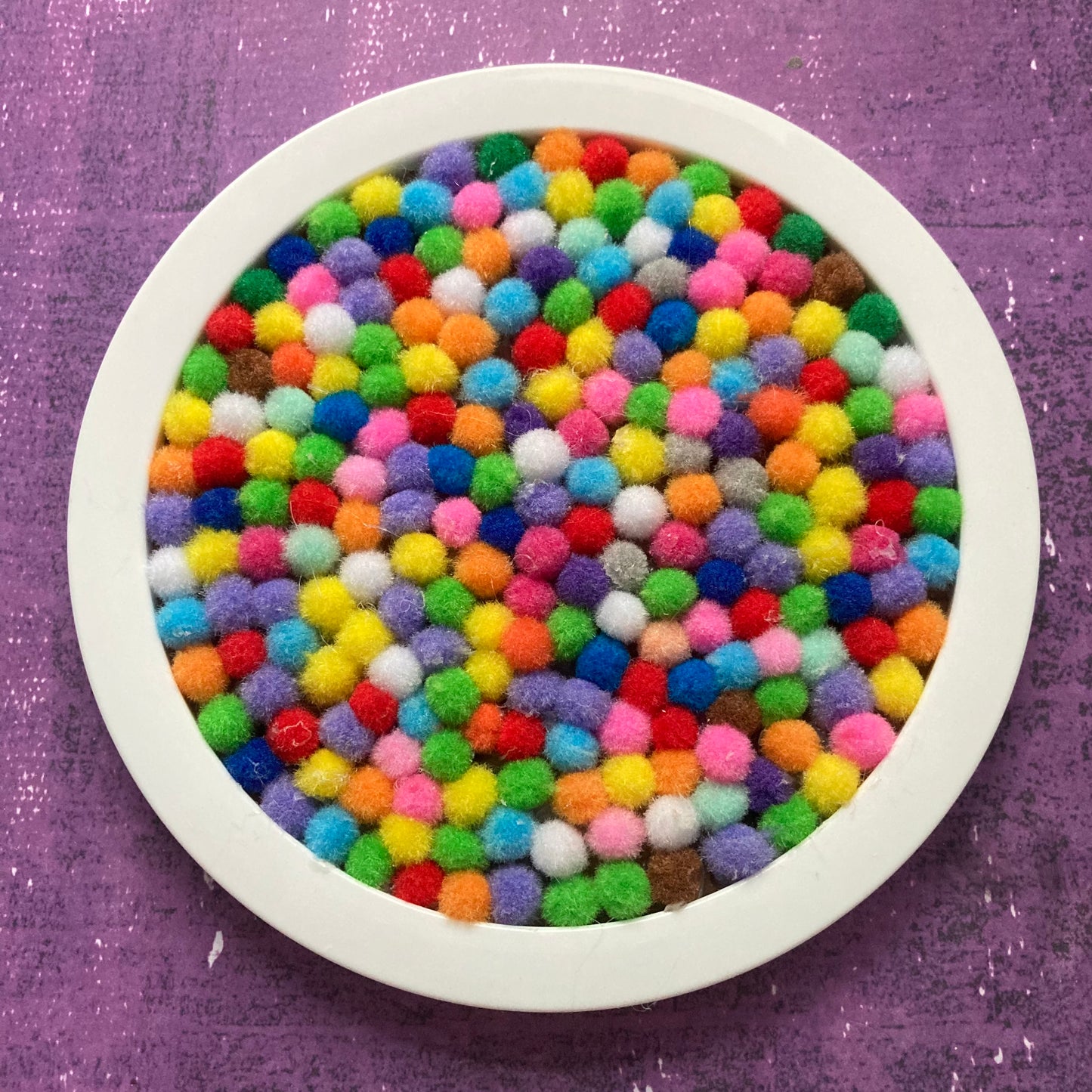 Rainbow Pom-Pom Art
