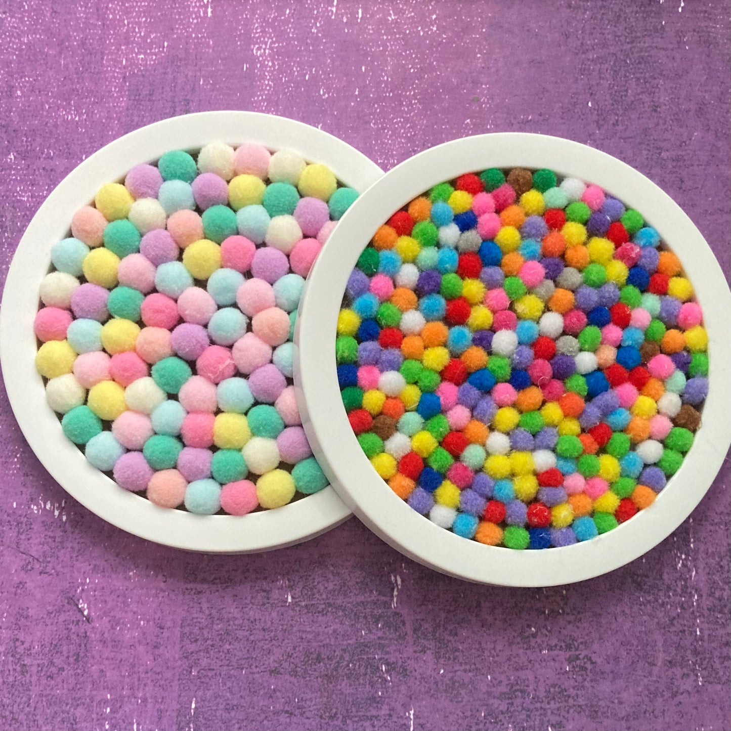 Rainbow Pom-Pom Art