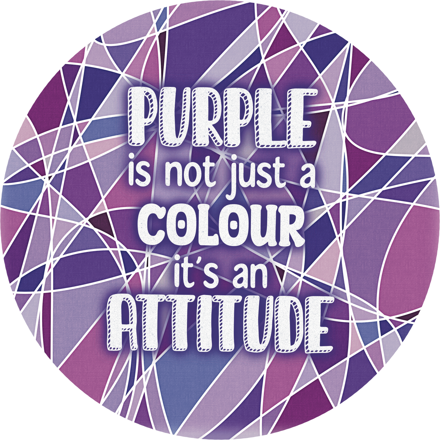 Purple Attitude Holo Badge
