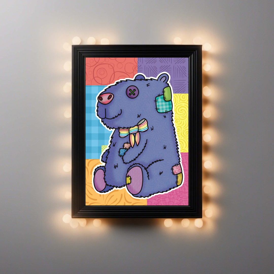 Patchwork Capybara Print