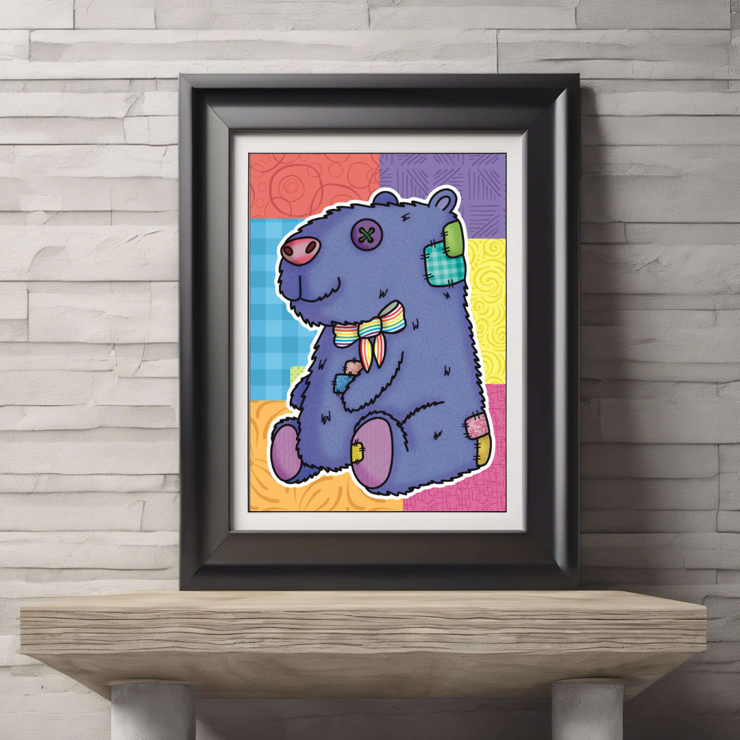 Patchwork Capybara Print
