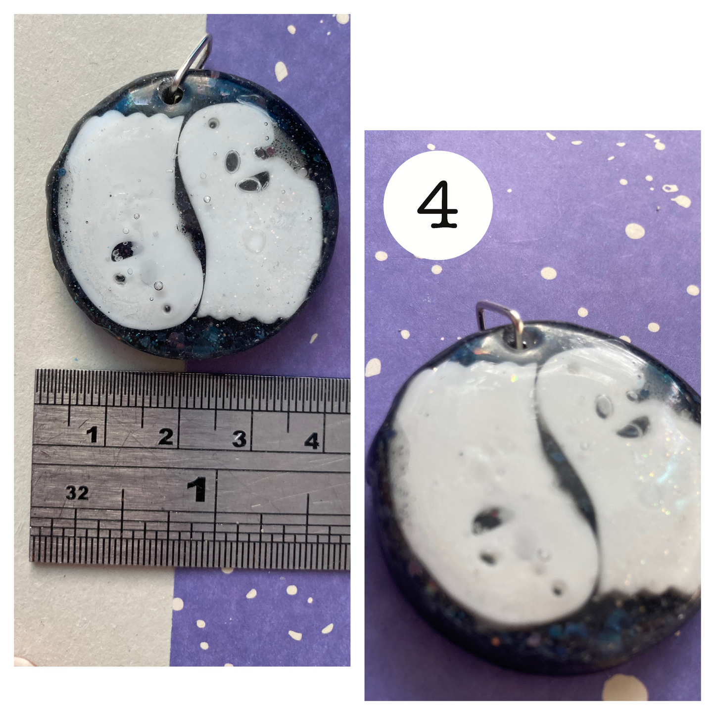 Chunky Ghost Pendants