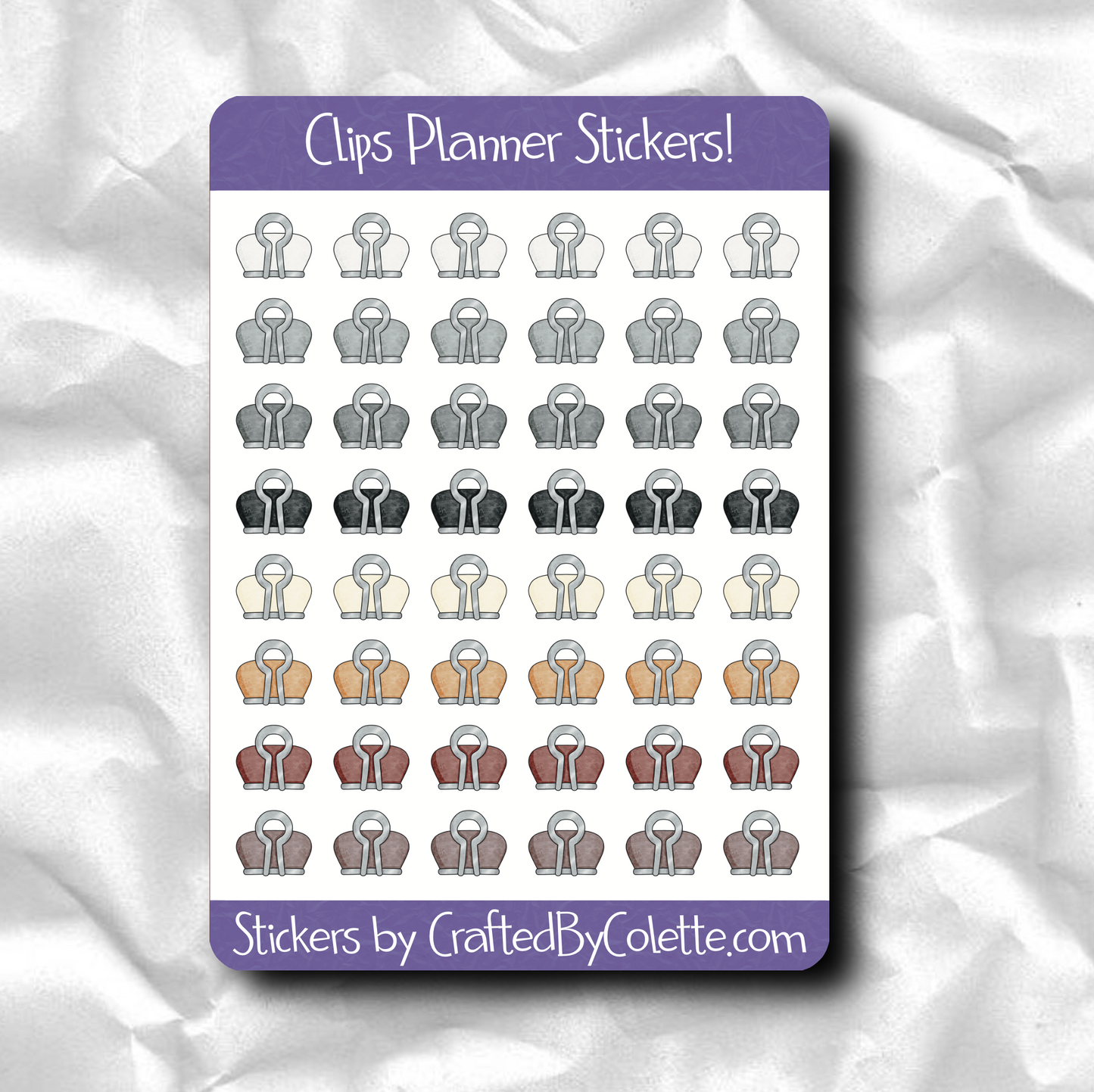 Clips Planner Stickers