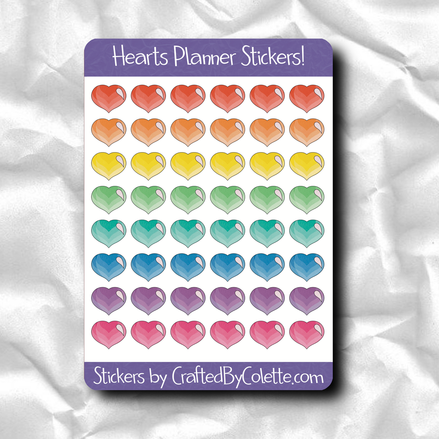 Hearts Planner Stickers