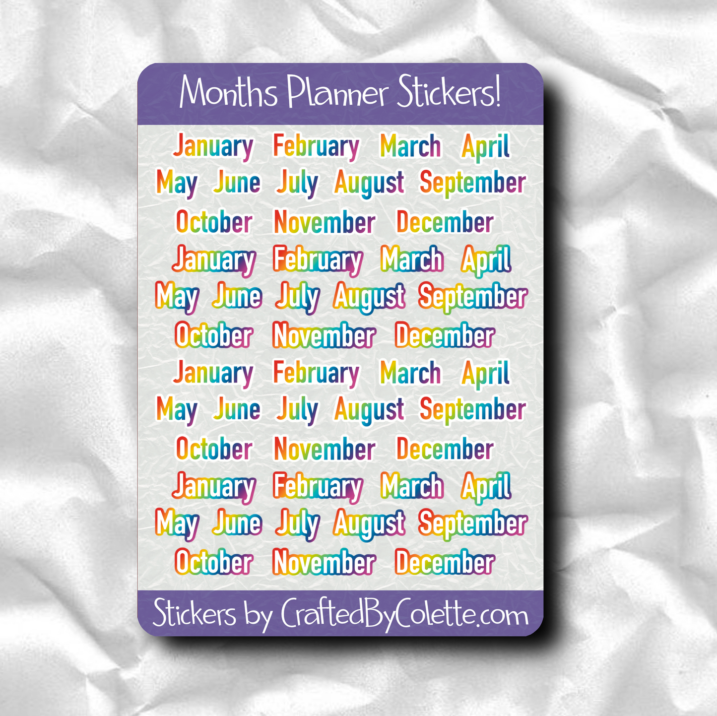 Months Planner Stickers