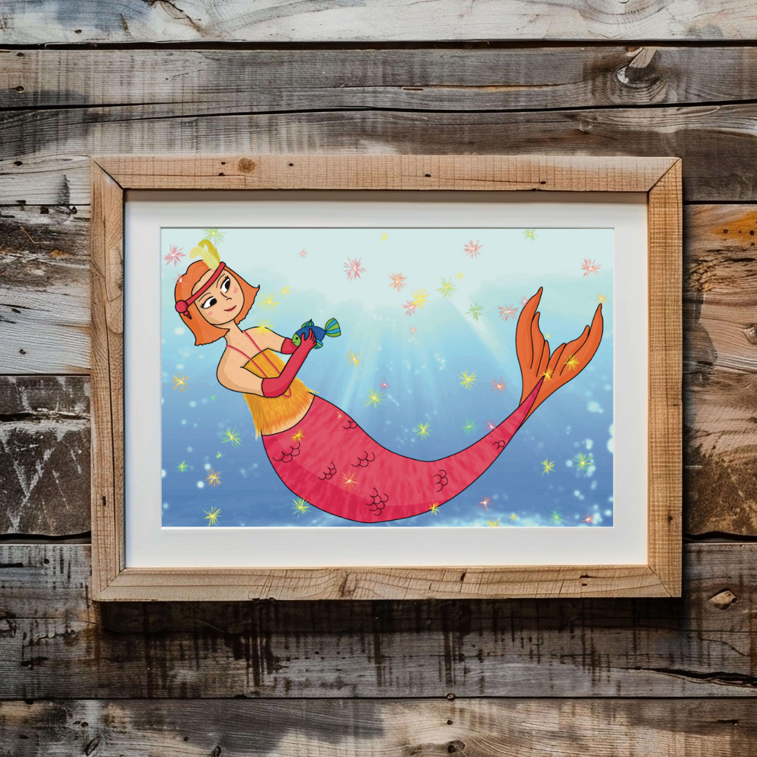 20’s Flapper Mermaid Print