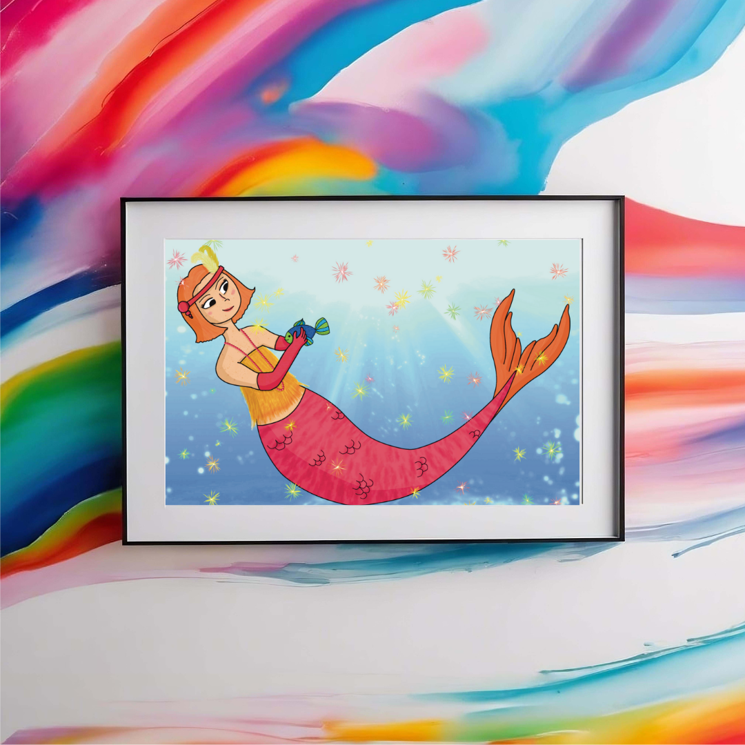 20’s Flapper Mermaid Print