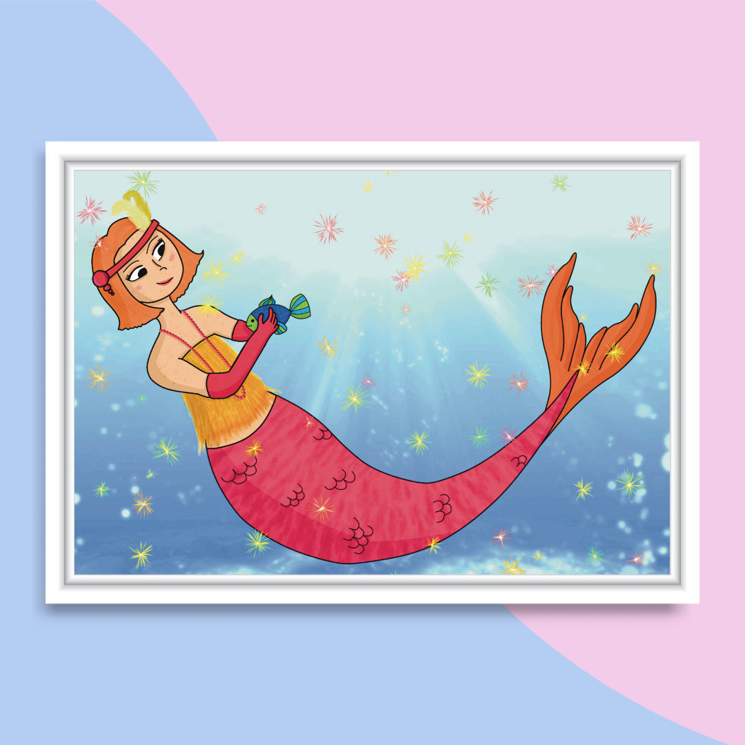 20’s Flapper Mermaid Print