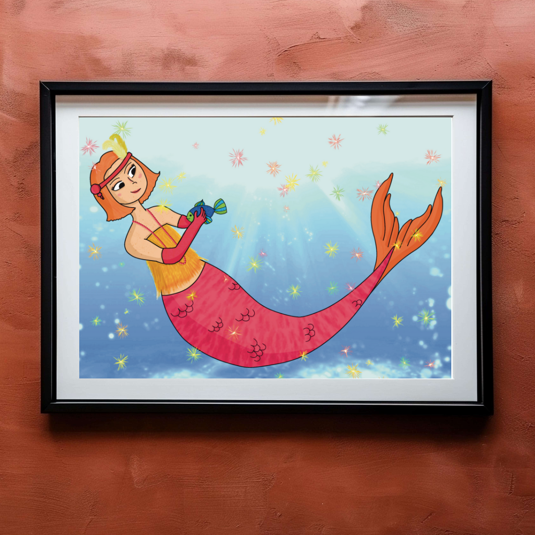 20’s Flapper Mermaid Print