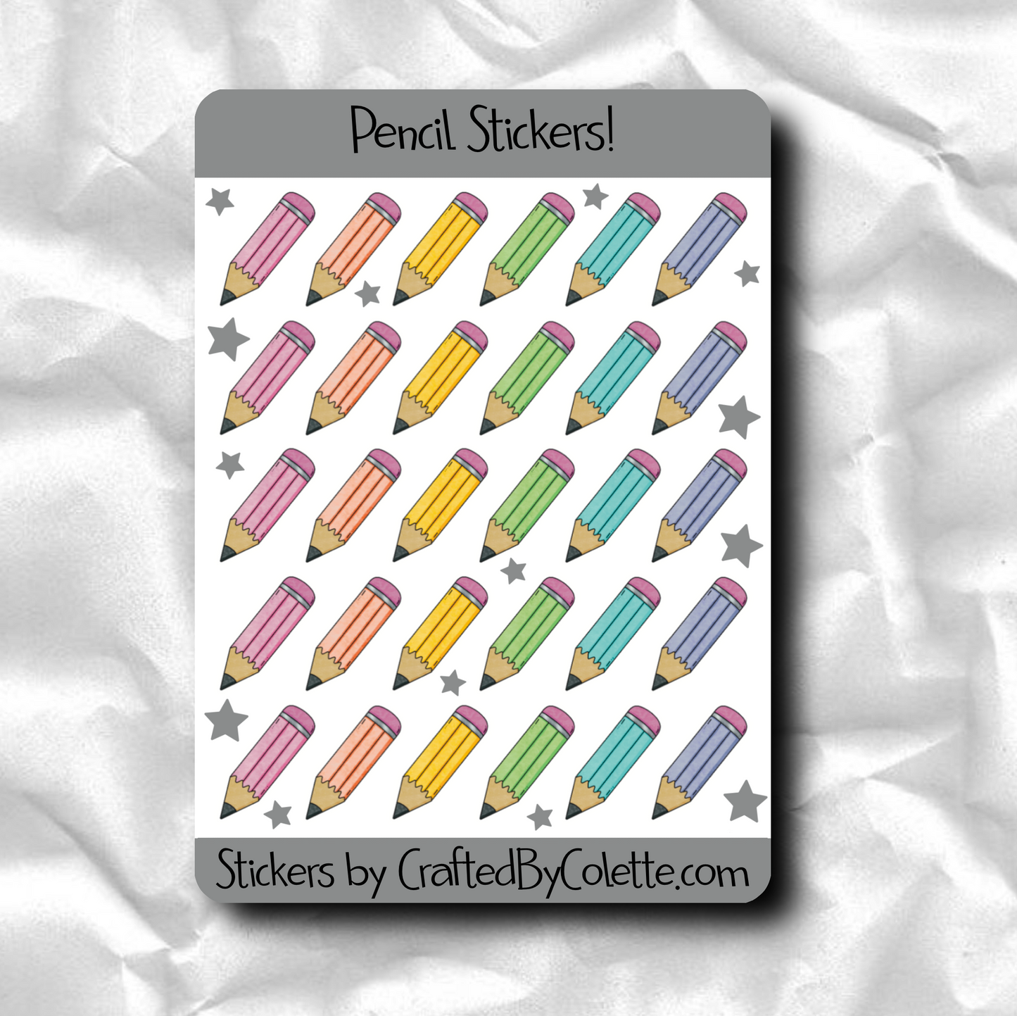 Pencils Sticker Sheets