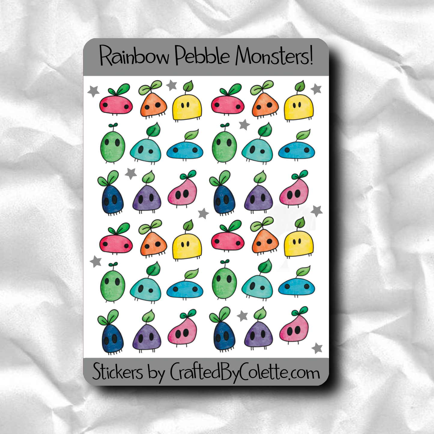 Pebble Monsters Sticker Sheets