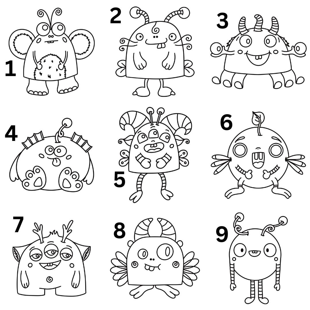 Colour Your Own Monster Stickers