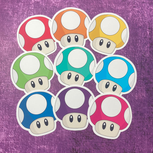 Mario Mushroom Stickers