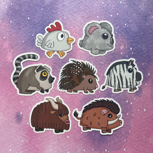 Dome Animals Stickers