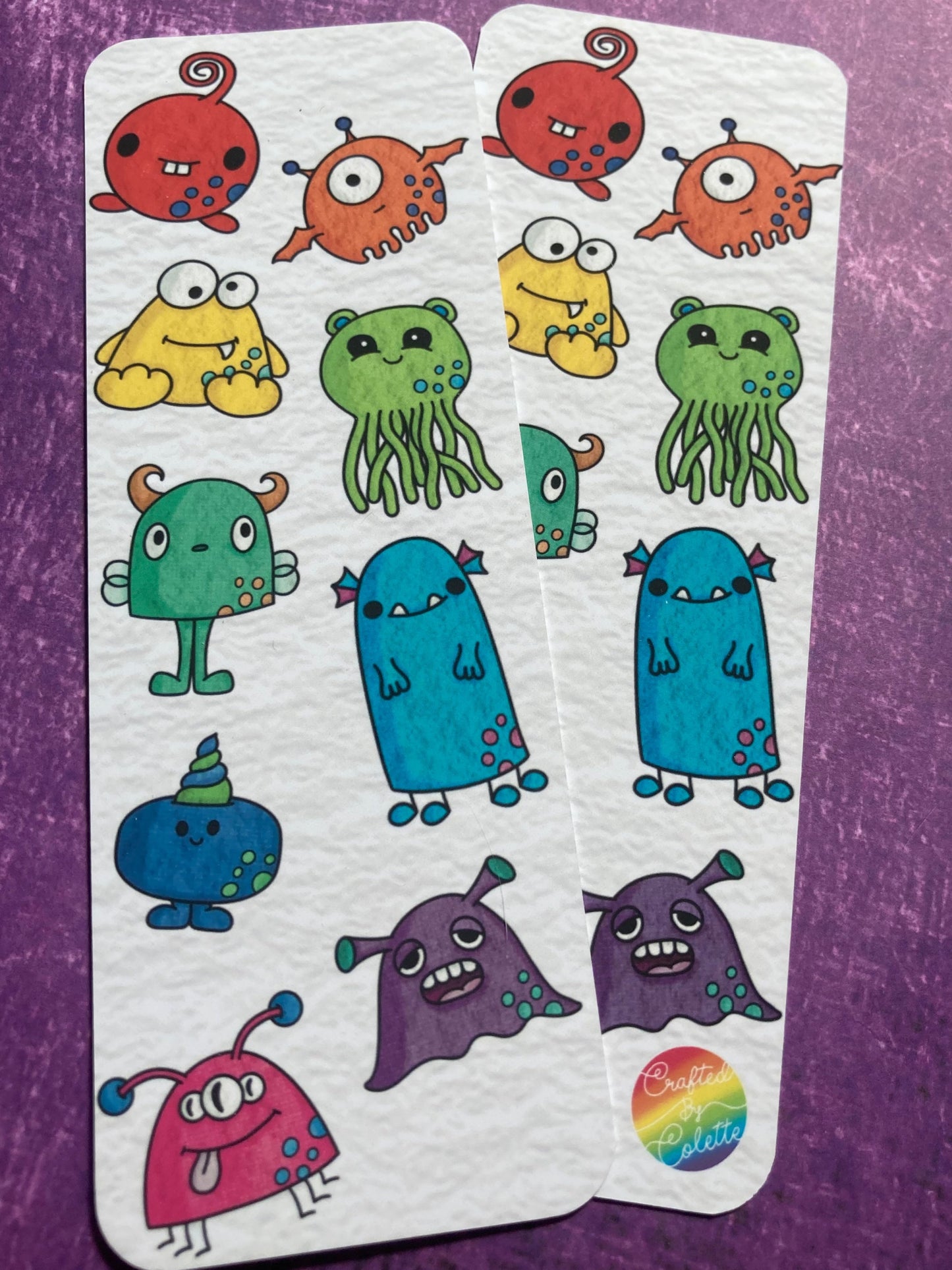 Rainbow Monsters Bookmark