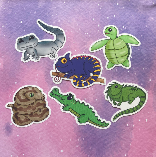 Reptiles & Amphibians Die Cut Stickers