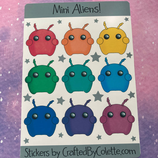 Mini Alien Sticker Sheet