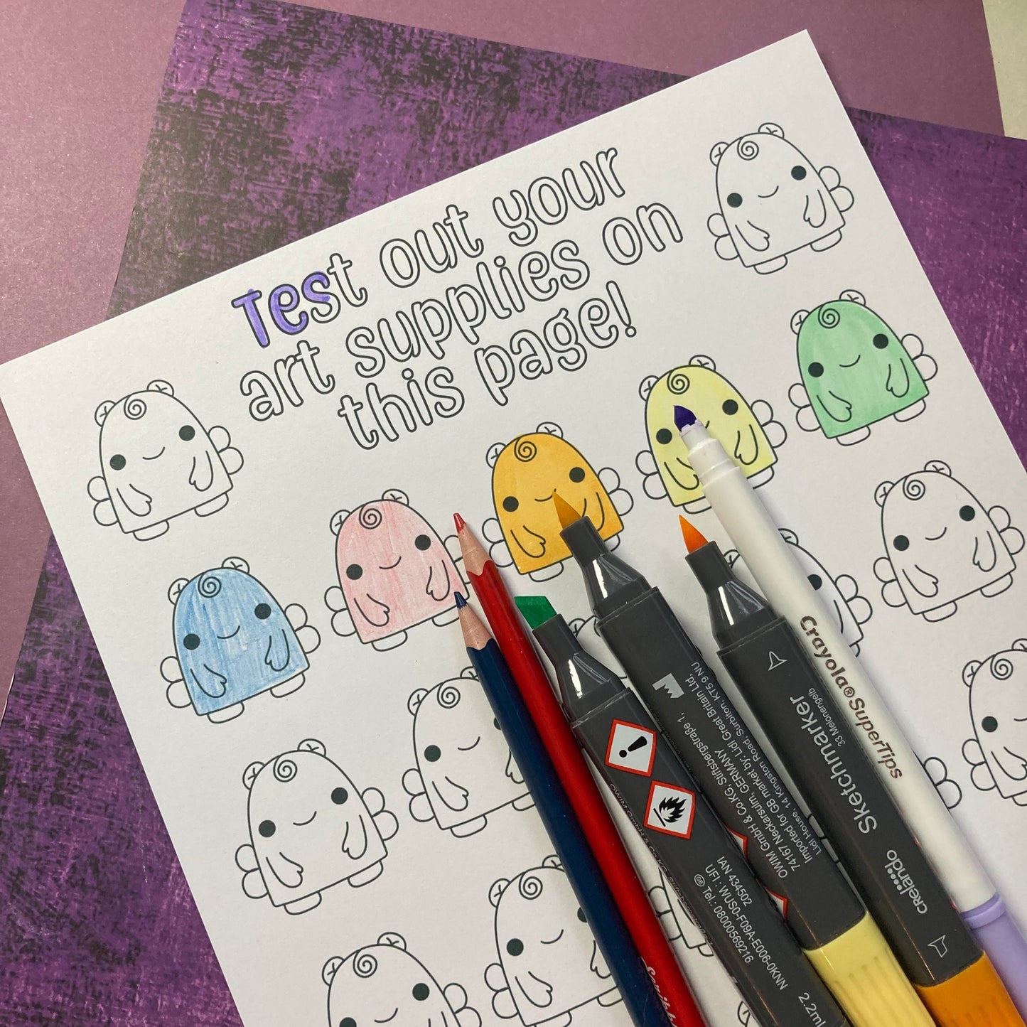 Monsters Swatch Page - Free Printable