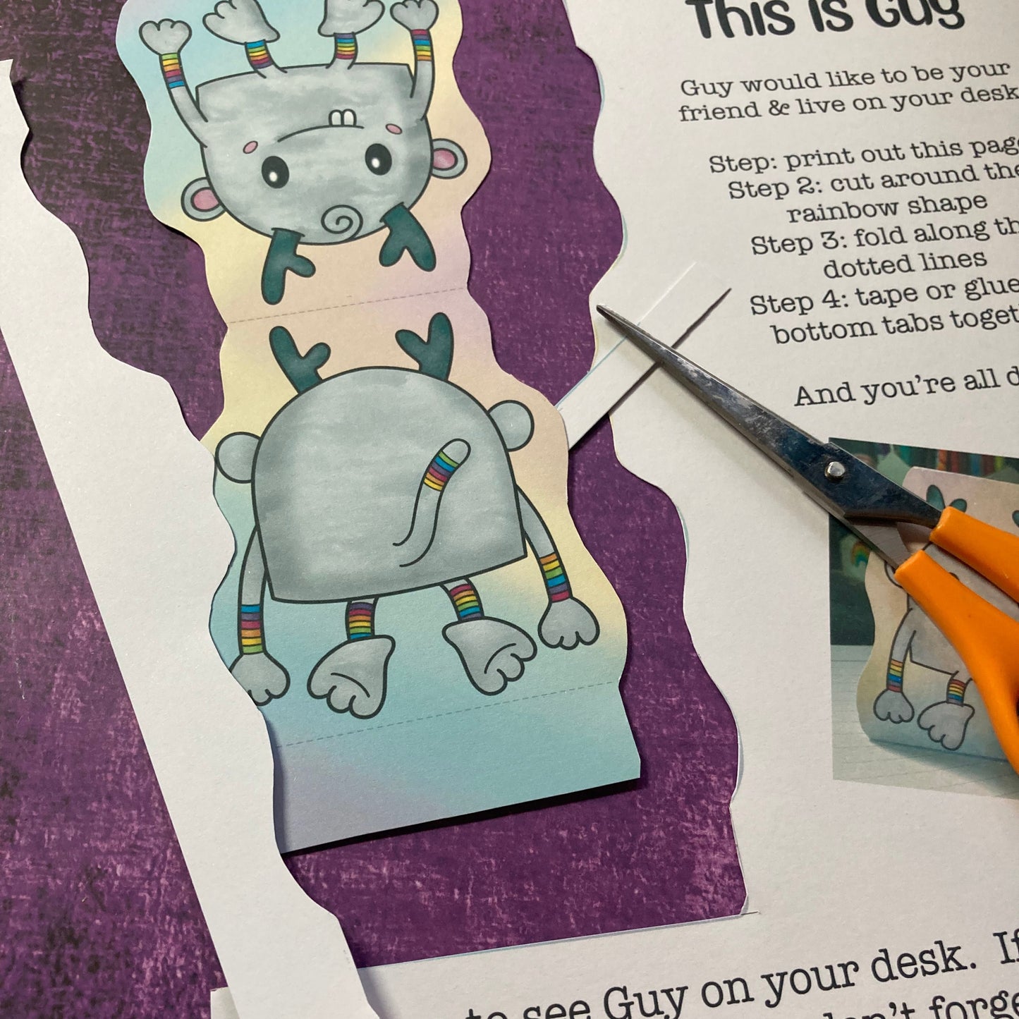 Guy the Desk Monster - Free Printable