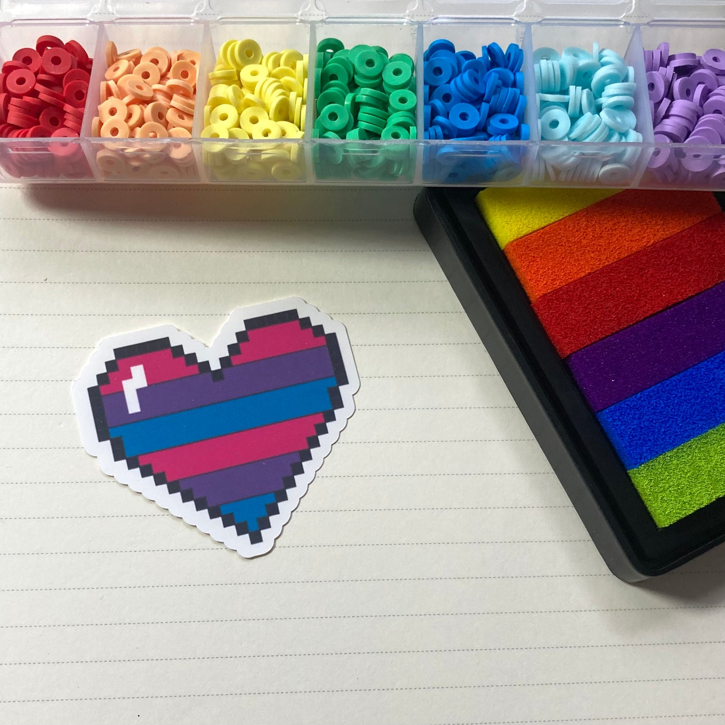 Pride Pixel Heart Stickers