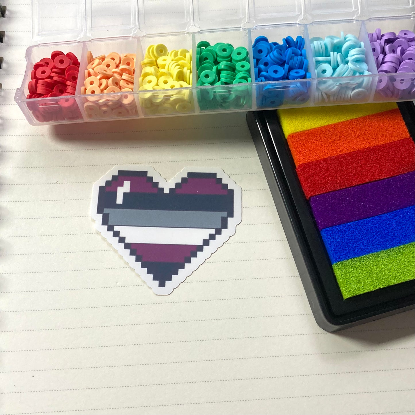 Pride Pixel Heart Stickers