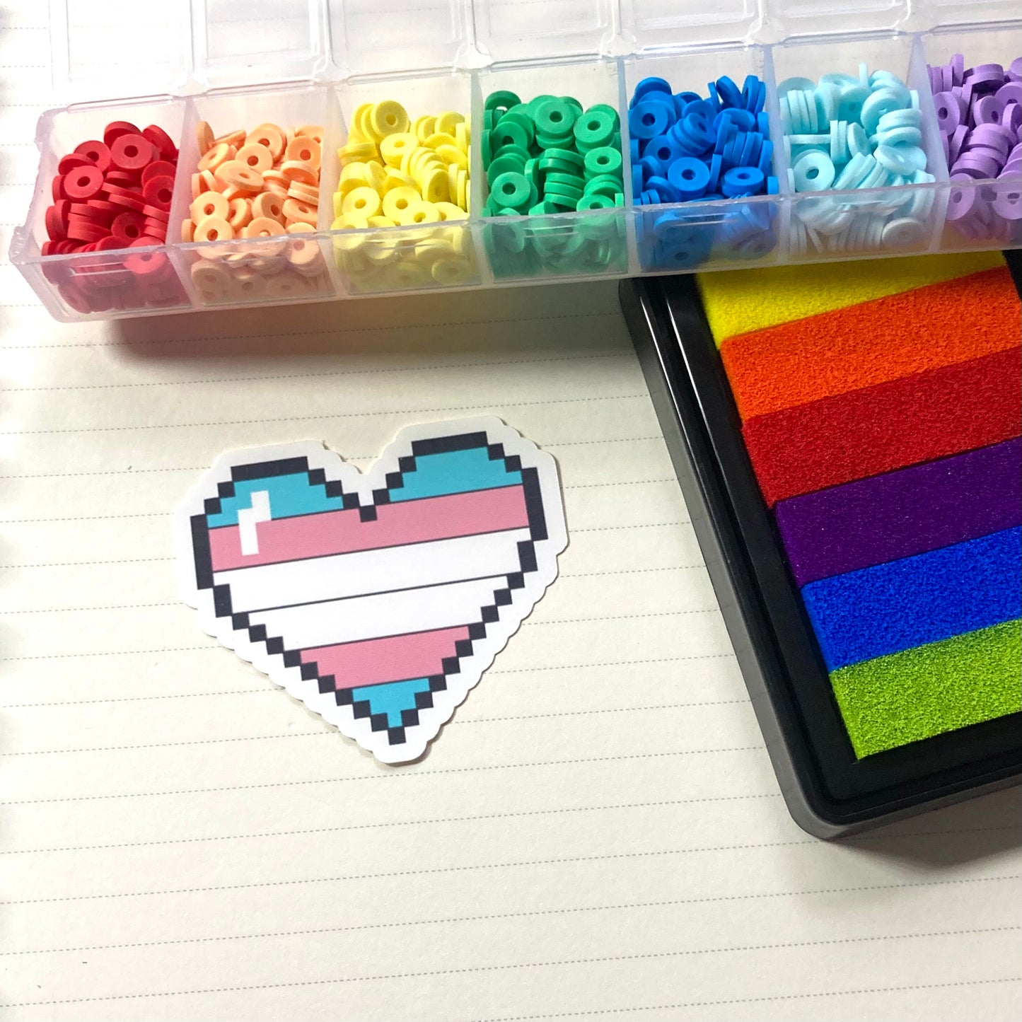 Pride Pixel Heart Stickers