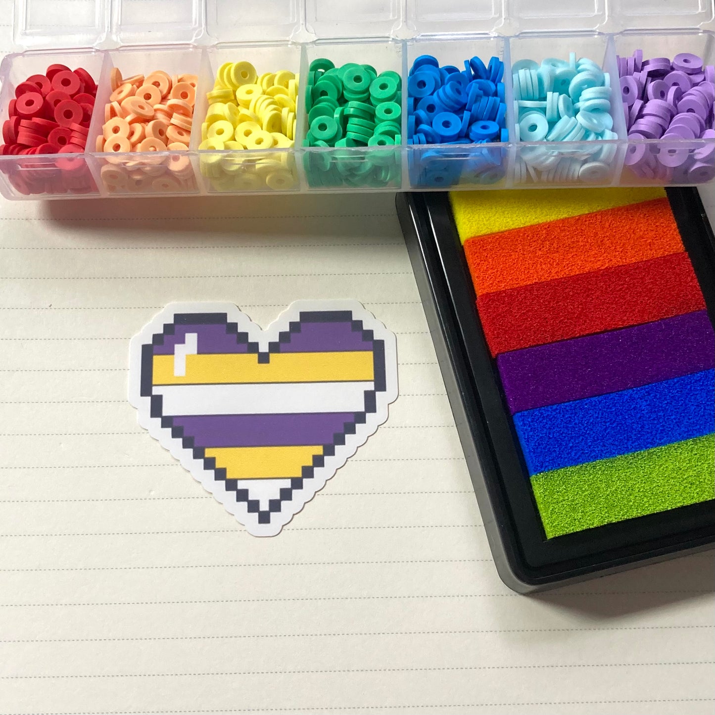 Pride Pixel Heart Stickers