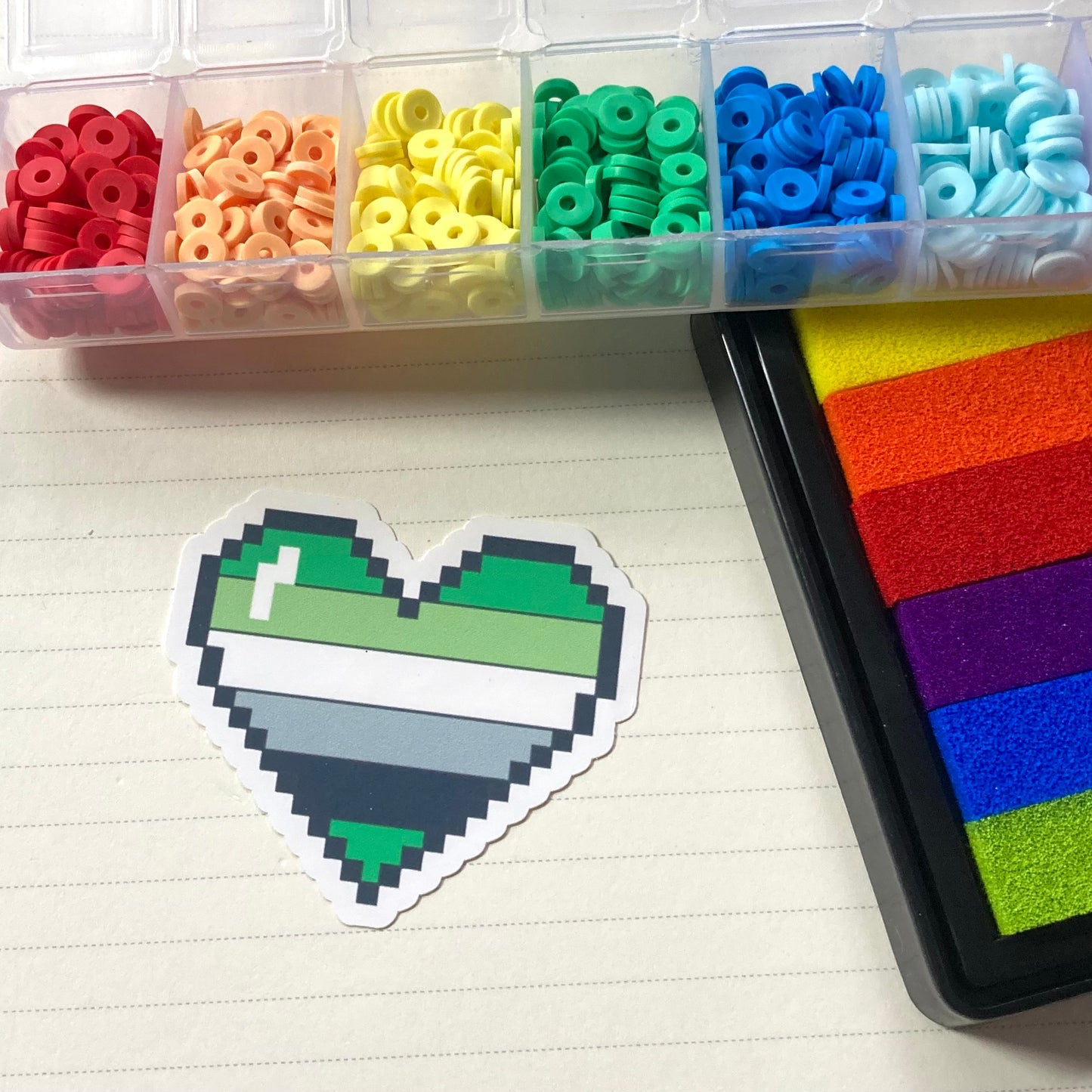 Pride Pixel Heart Stickers