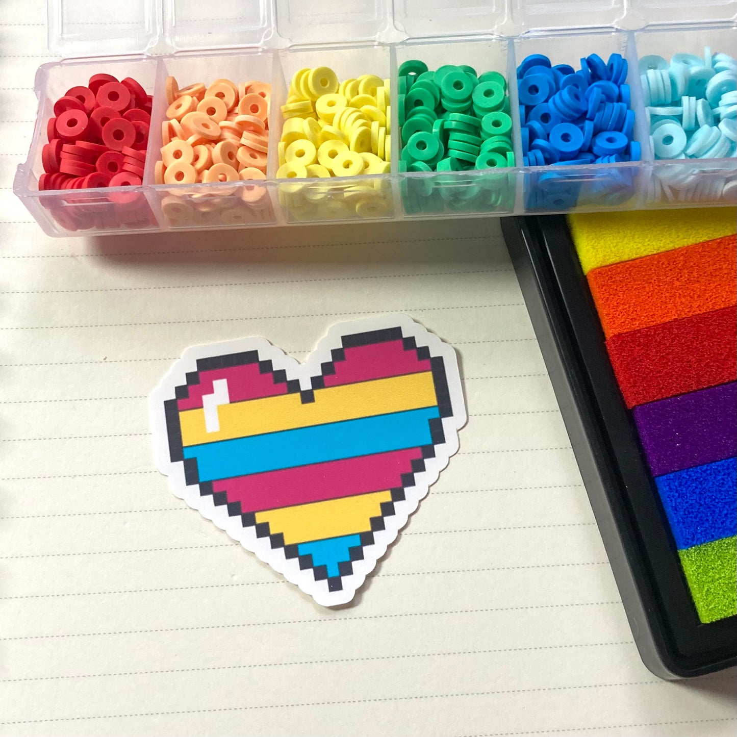 Pride Pixel Heart Stickers