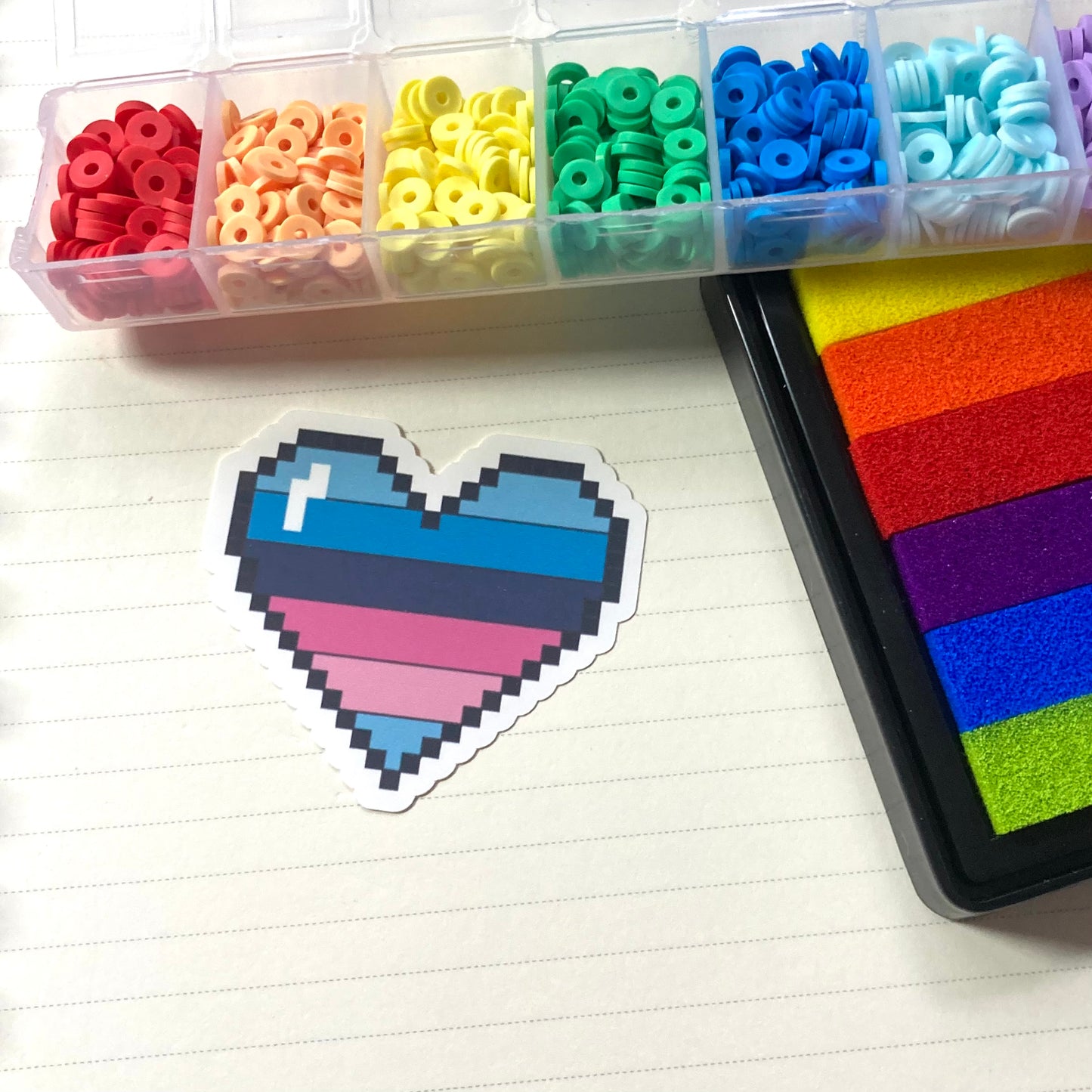 Pride Pixel Heart Stickers