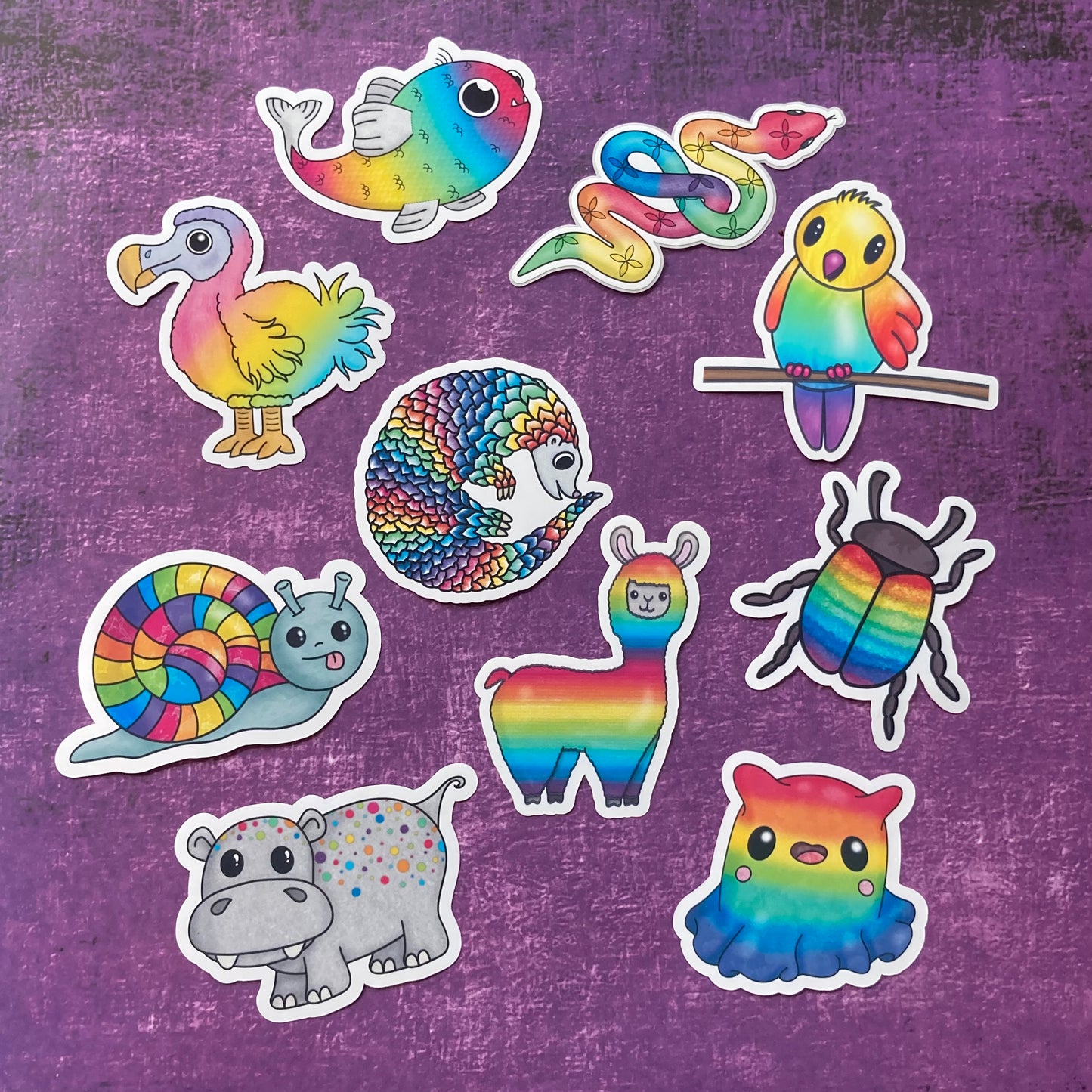 Rainbow Animals Stickers