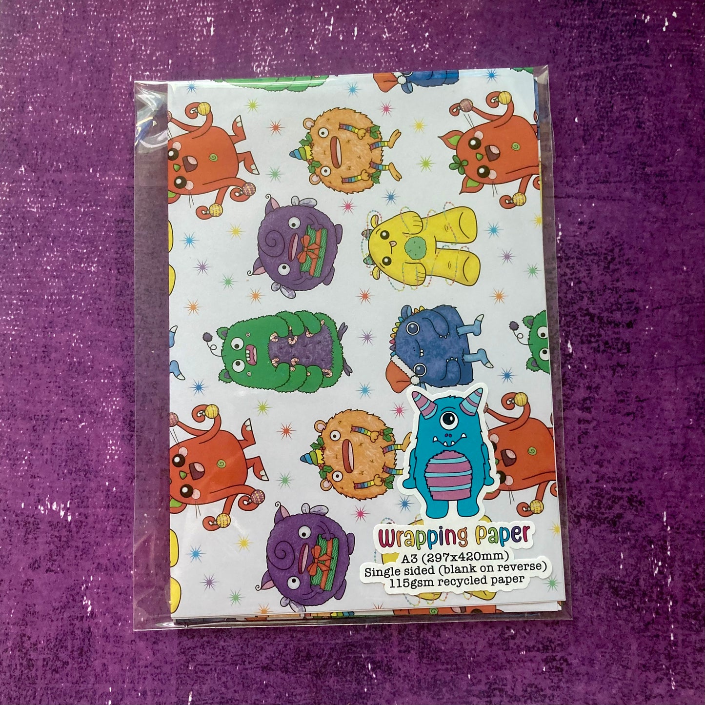 Christmas Monsters Wrapping Paper