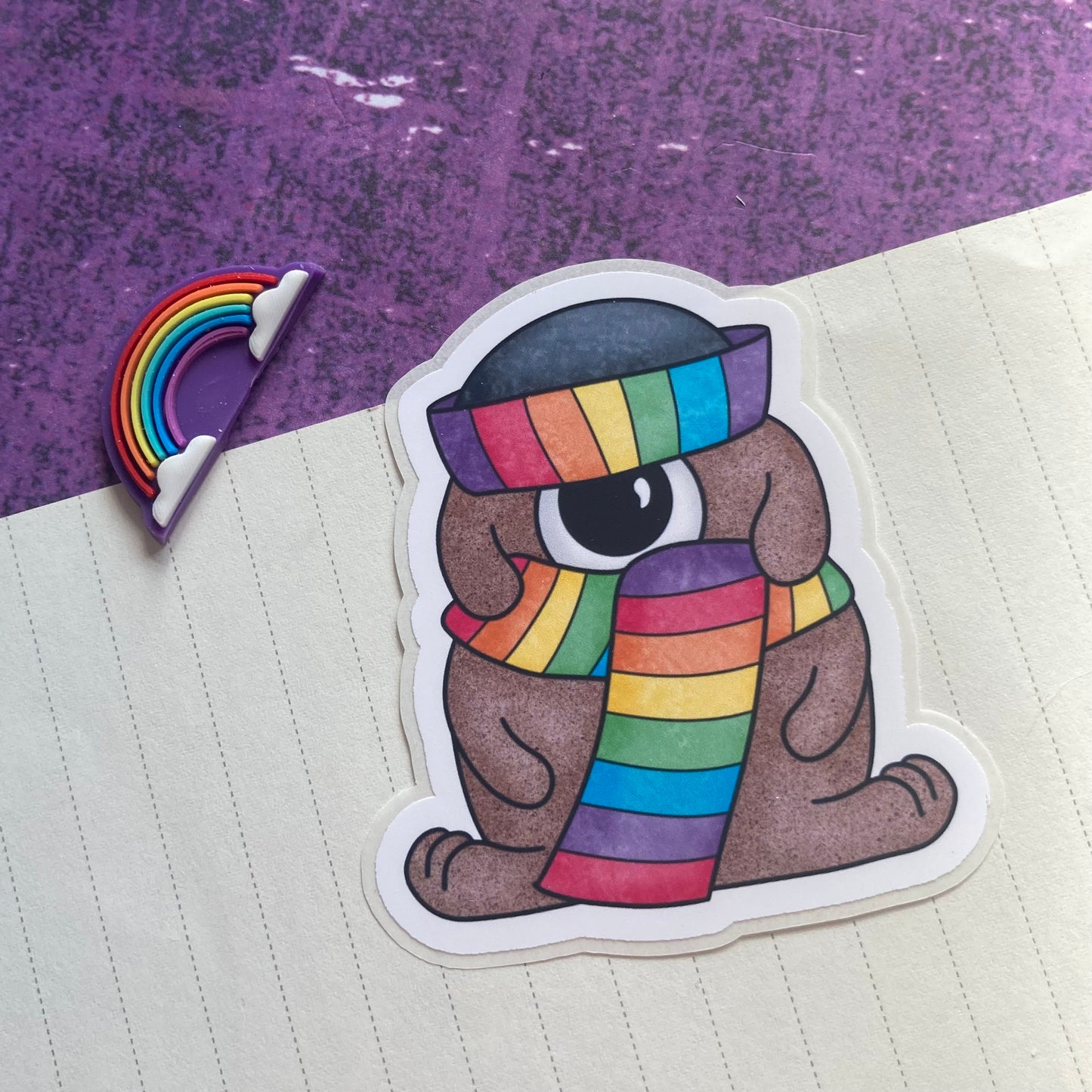 Monsters By Rainbow Stickers 8 - Brown