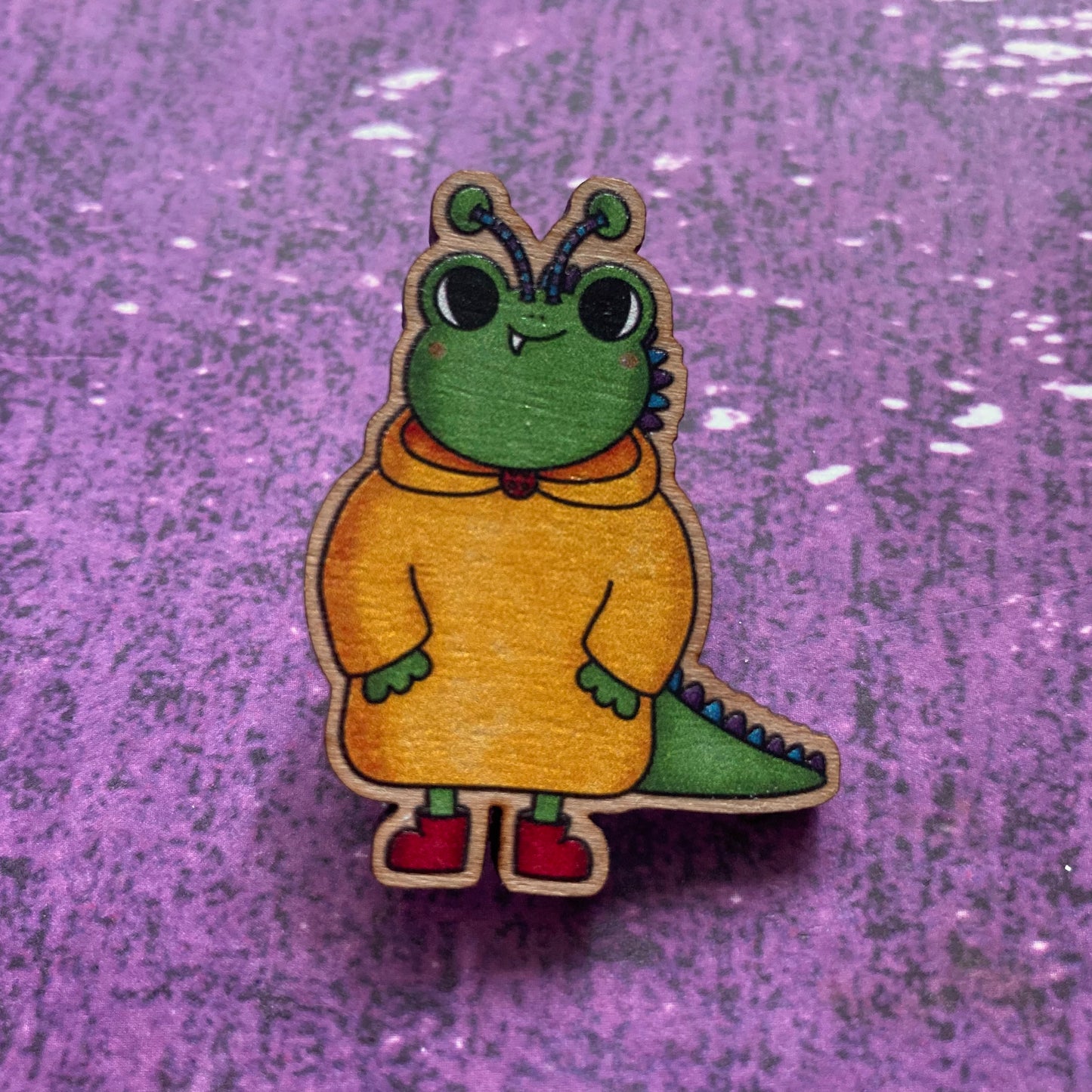 Monster Mr Frog Wooden Pin