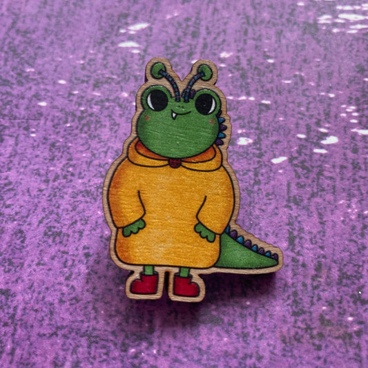 Monster Mr Frog Wooden Pin