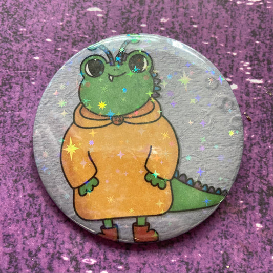 Monster Mr Frog Holo Badge