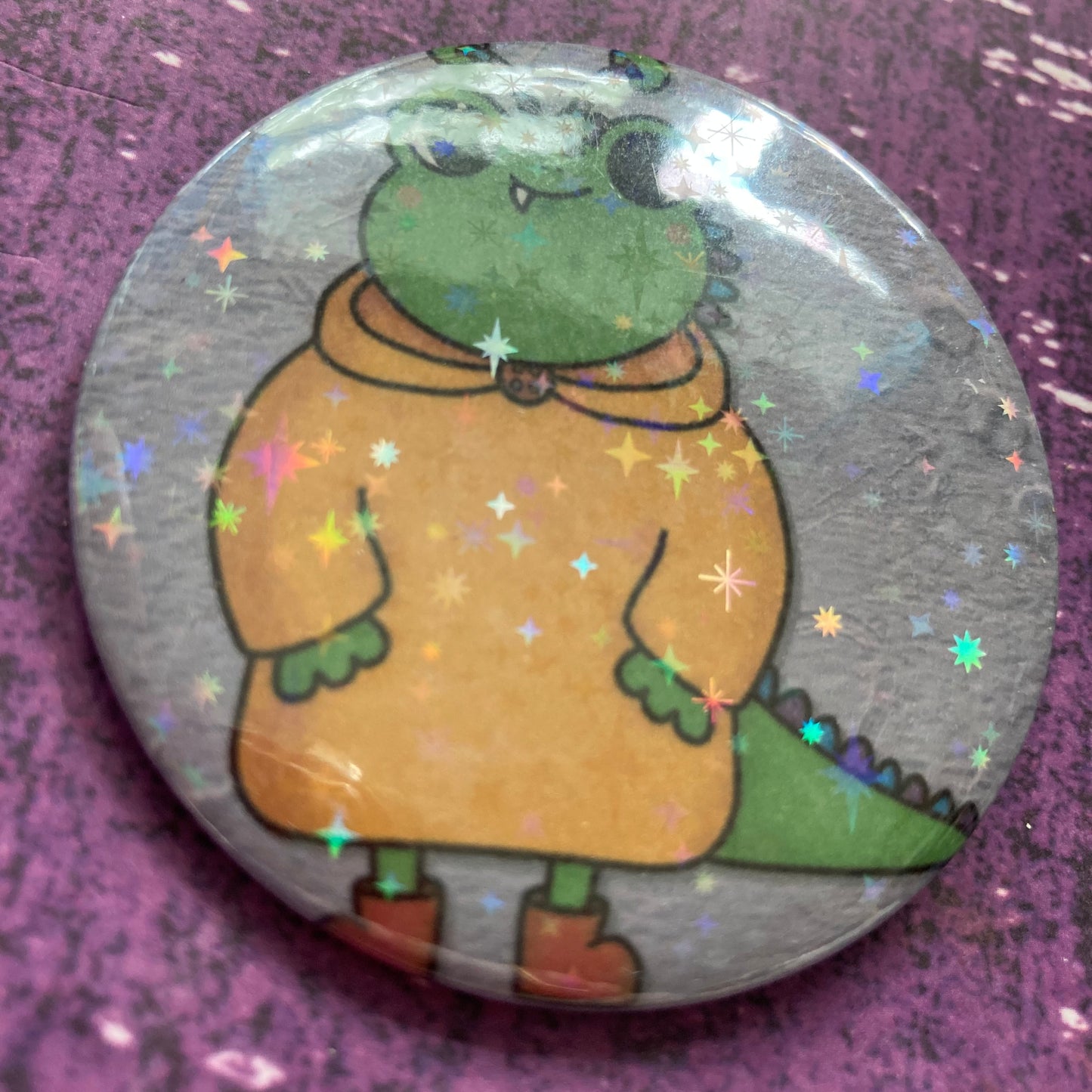 Monster Mr Frog Holo Badge
