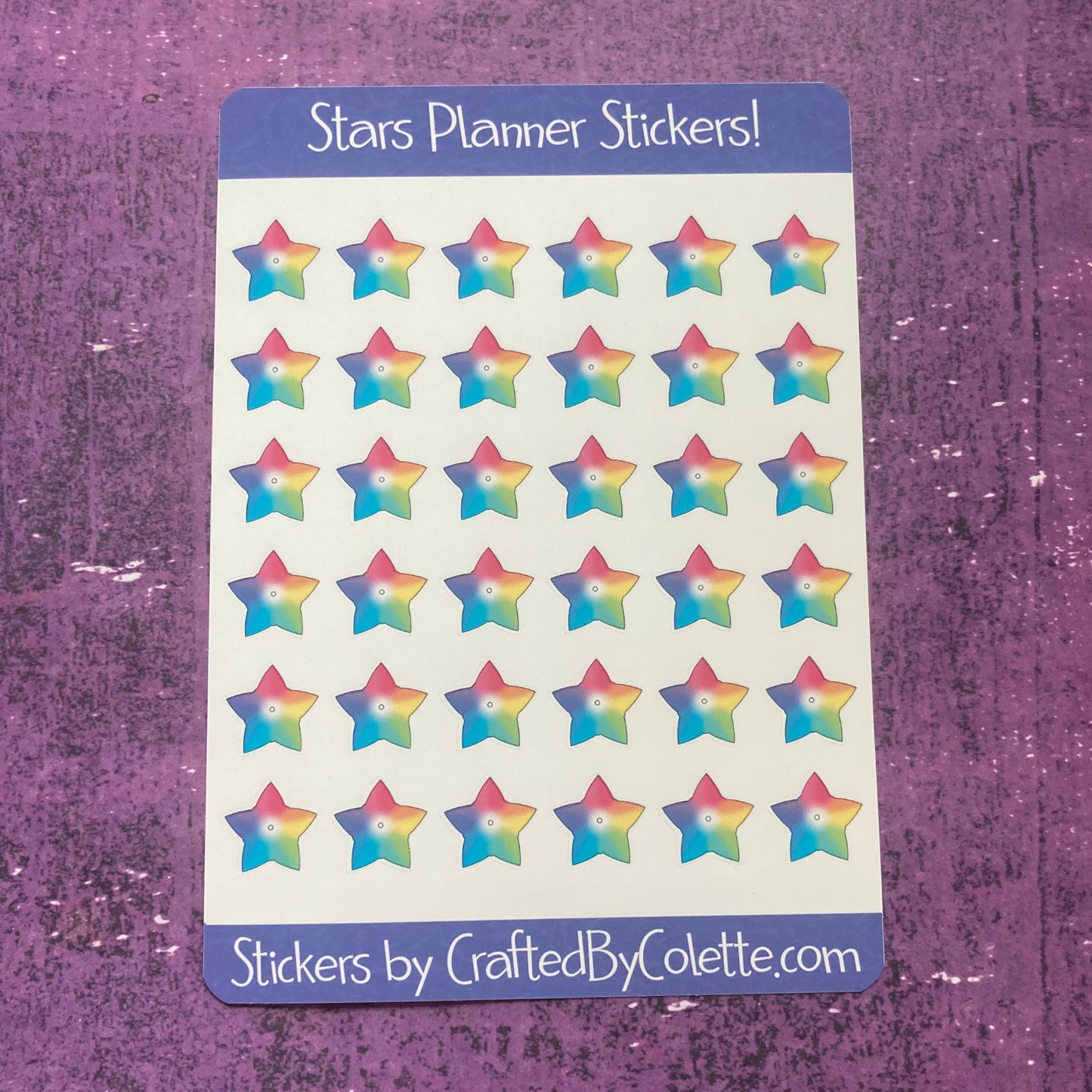 Stars Planner Stickers Sheet