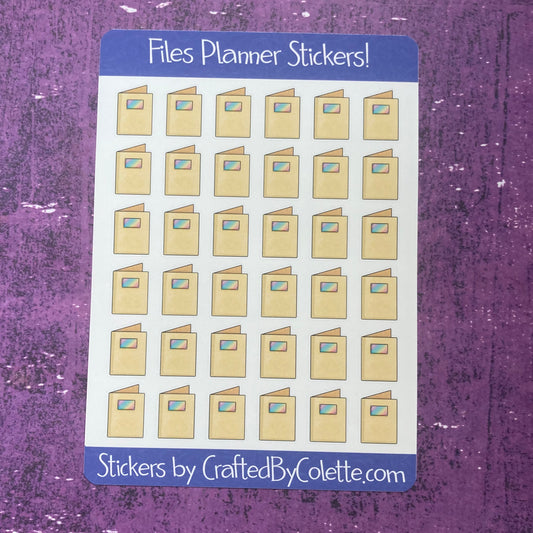 Files Planner Stickers Sheet