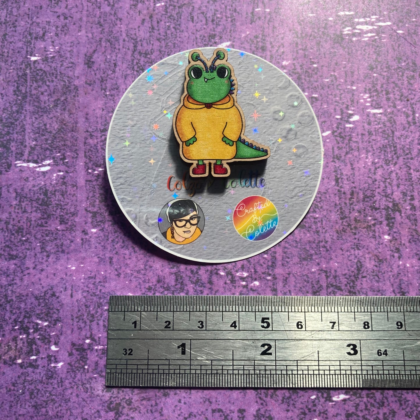 Monster Mr Frog Wooden Pin