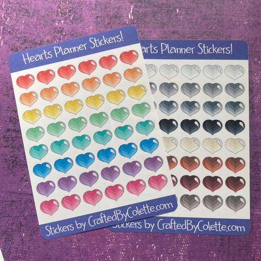 Hearts Planner Stickers