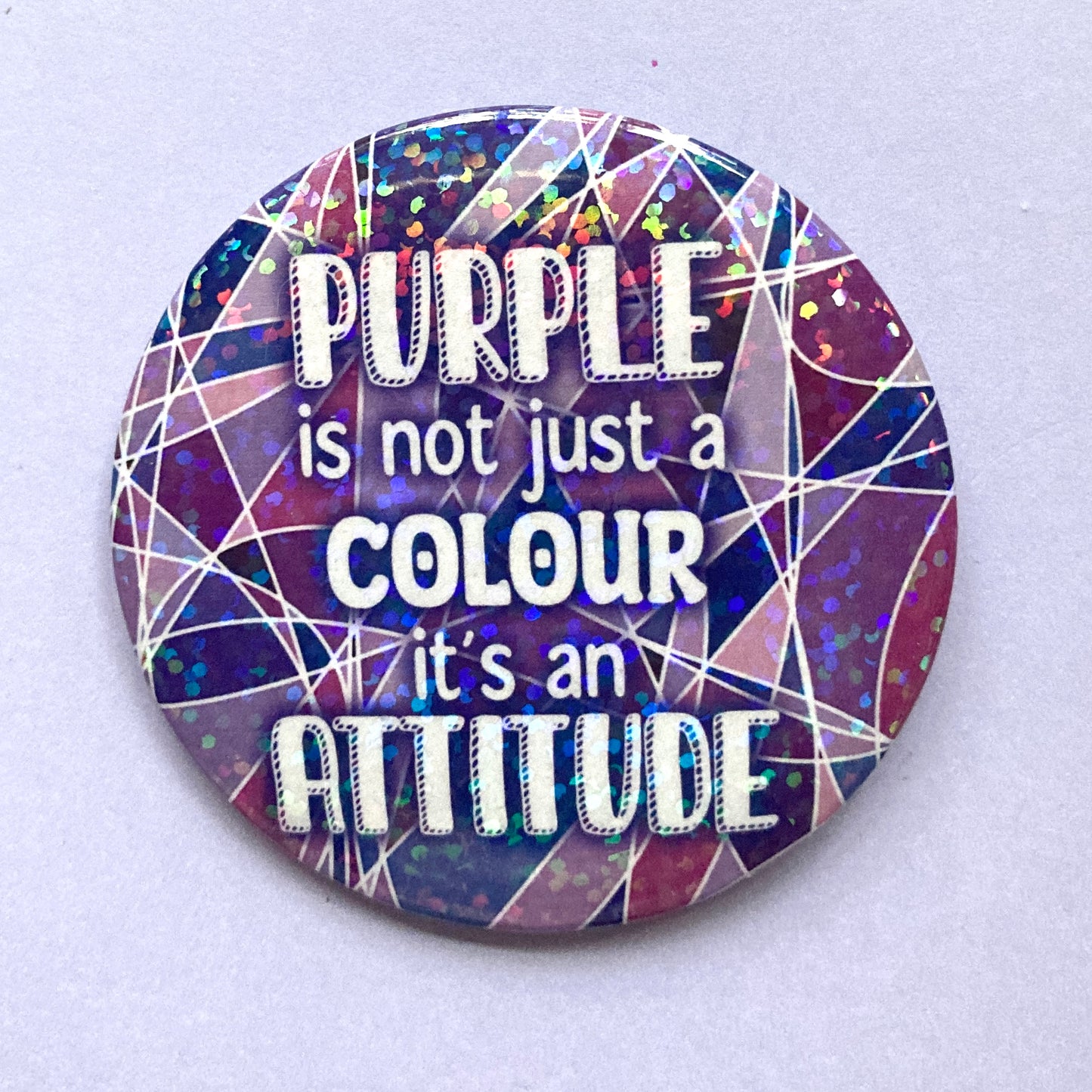 Purple Attitude Holo Badge
