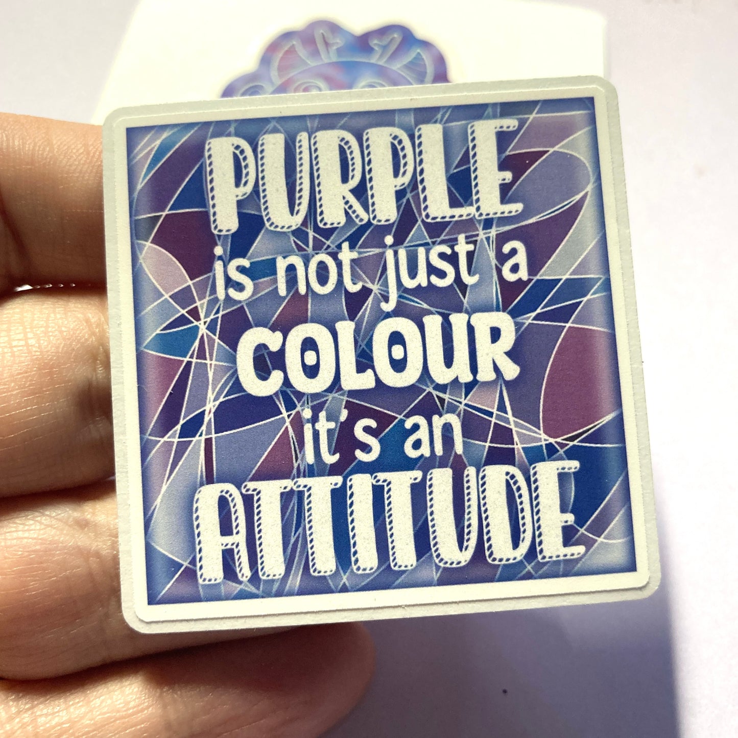 Purple Attitude Die Cut Sticker