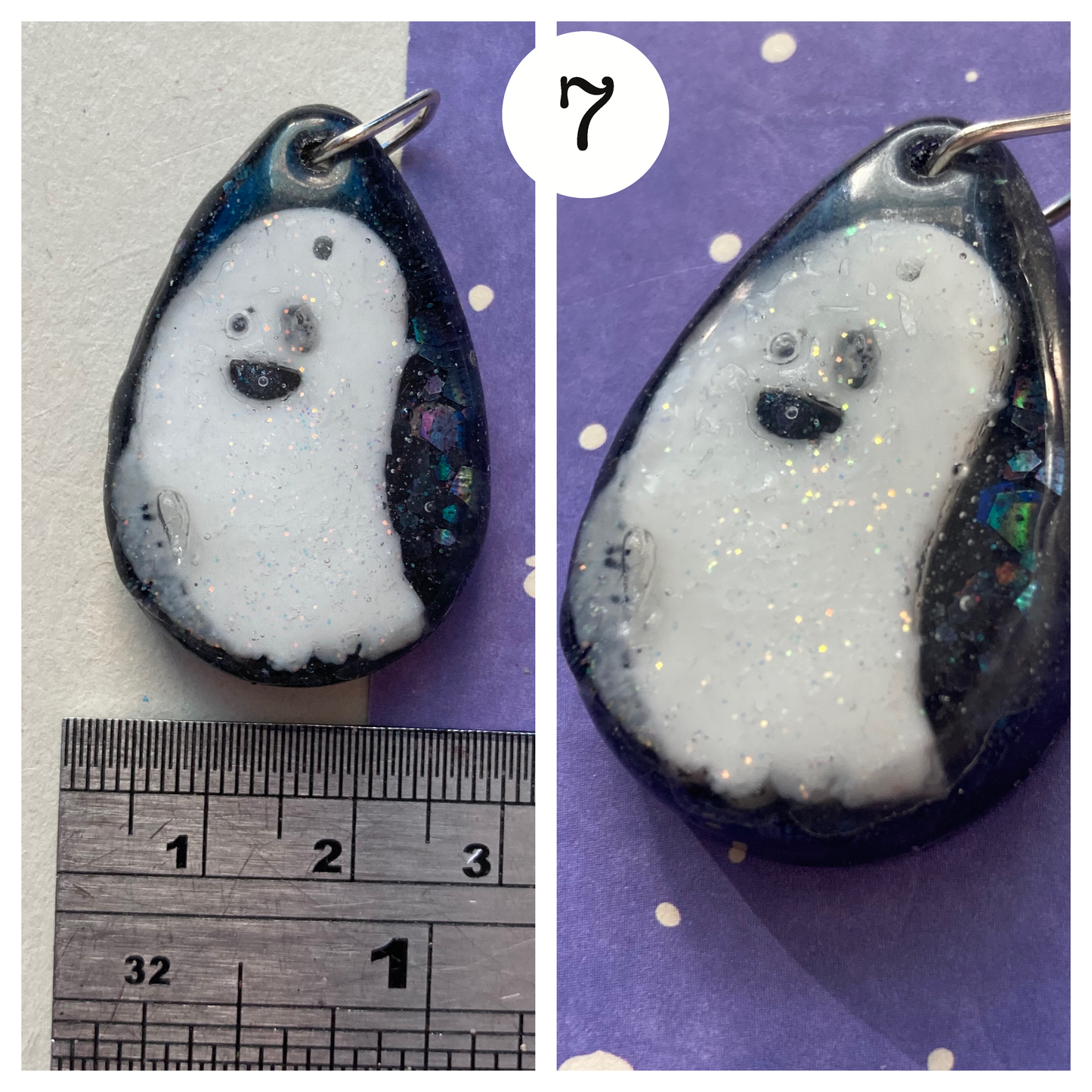 Chunky Ghost Pendants