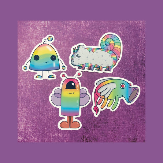 Rainbow Monsters Stickers