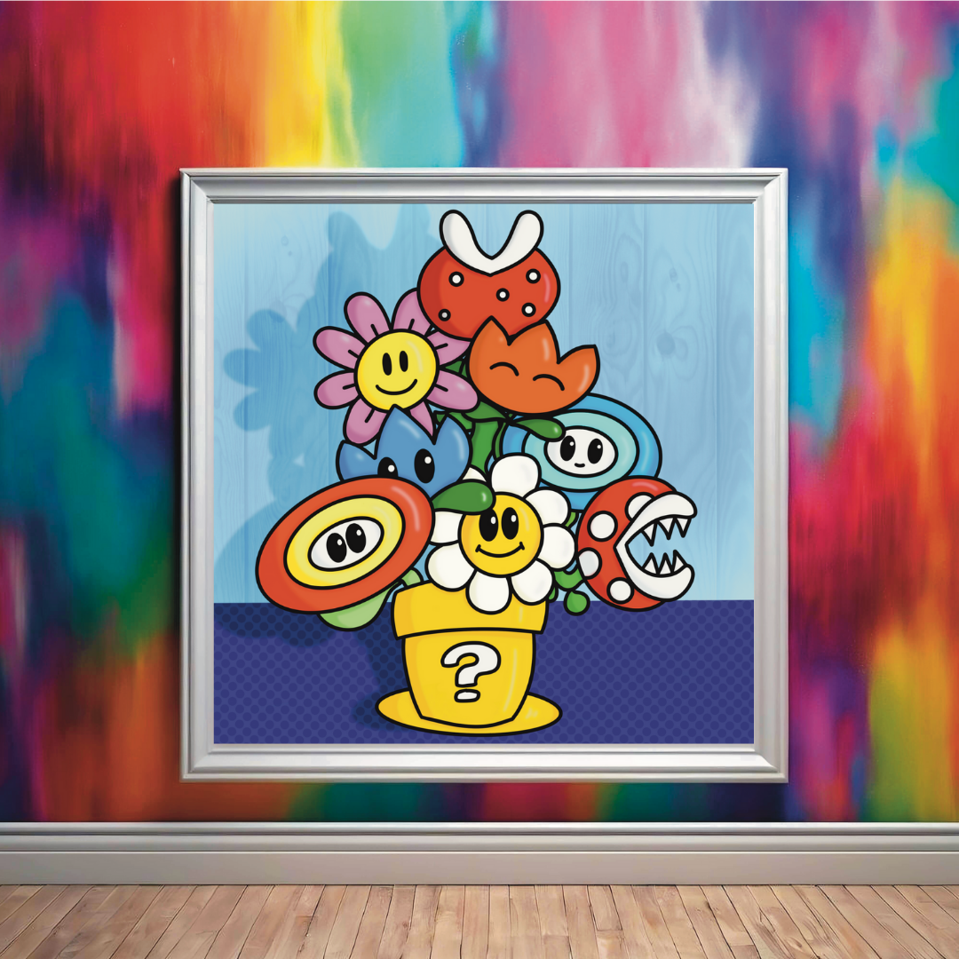 Mario Flowers Print