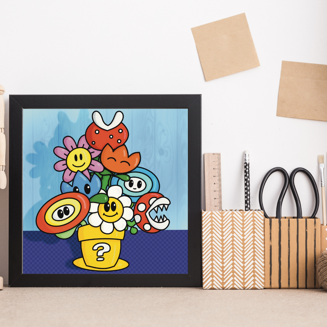 Mario Flowers Print