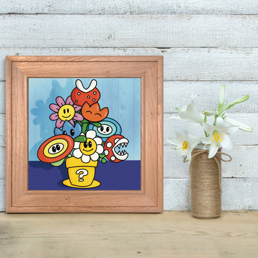 Mario Flowers Print